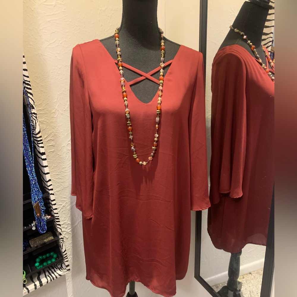 Strappy Burgundy Audrey Dress